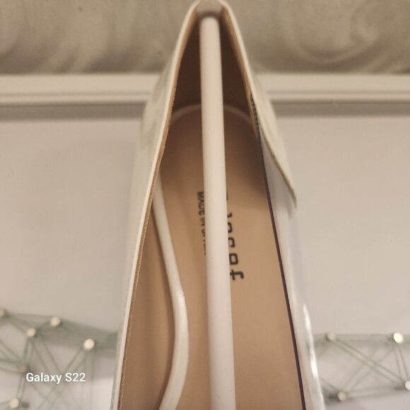 Jon Josef (Anthropologie) "Punk" White Patent Leather Flats. NIB. Size 7.5 - Picture 6 of 11